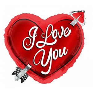 בלון I love you עם חץ